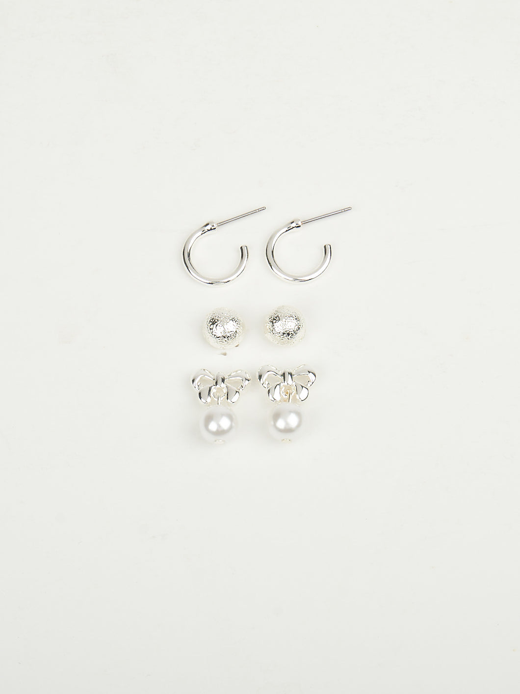 Aretes para Mujer DVK ARETES SET X3 PEARLS MUSAS PLATA PLT