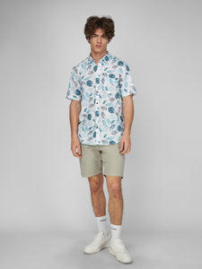 Camisa para Hombre REEF HAWAIIAN LEAF BLNC