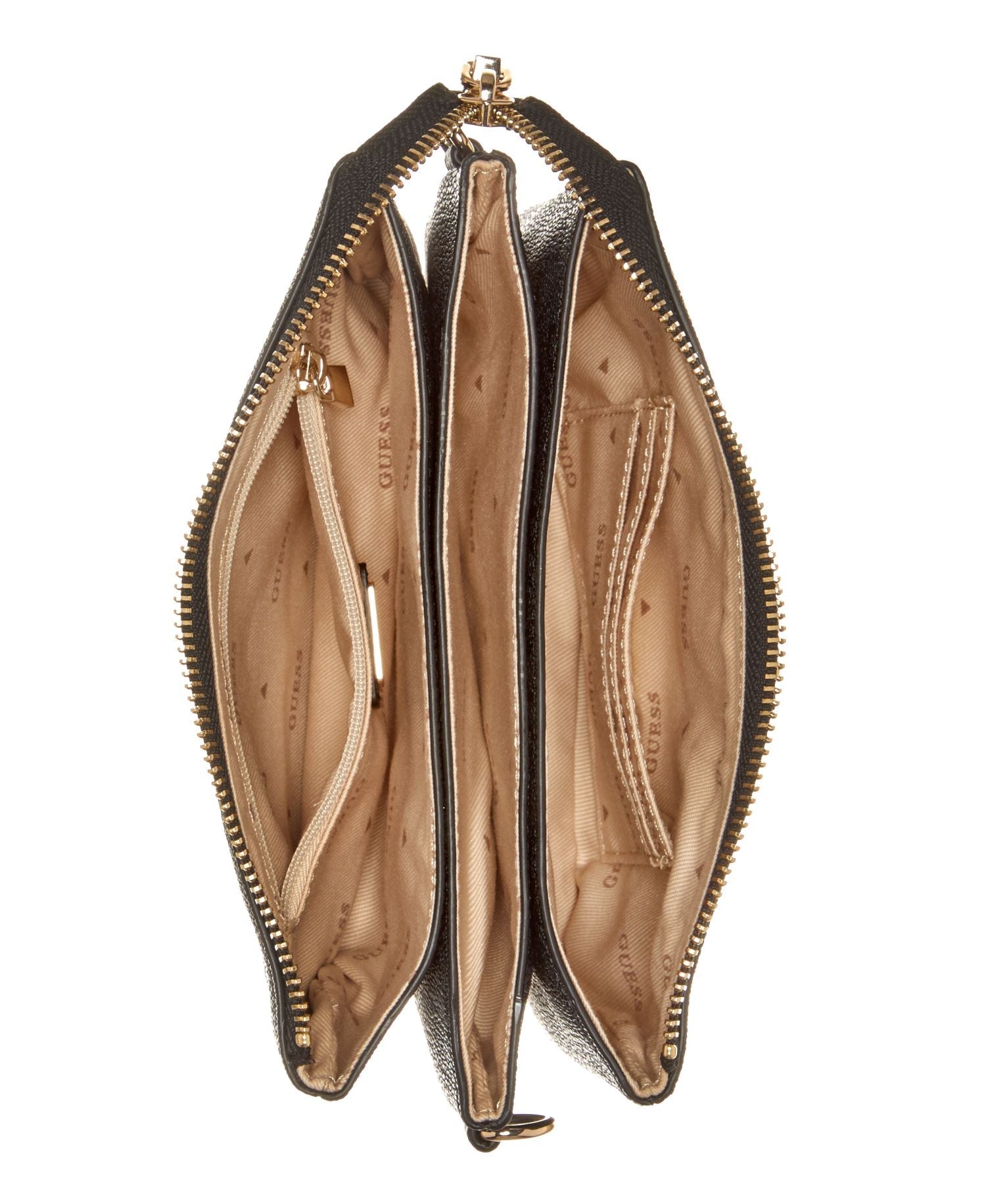 Bolso para Mujer GUESS LATONA MINI TRI COMP TOP ZIP Negro Coal GUESS