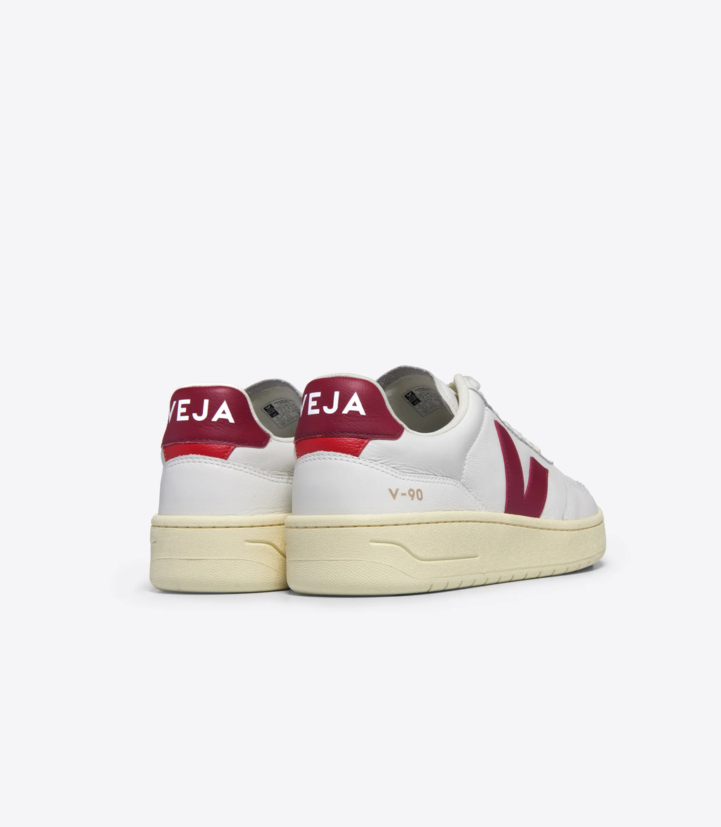 Zapatillas para Mujer VEJA V-90 Blanco Rojo