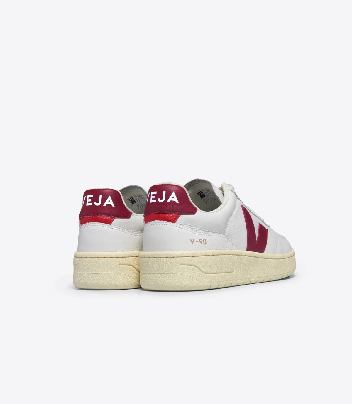 Zapatillas para Mujer VEJA V-90 Blanco Rojo