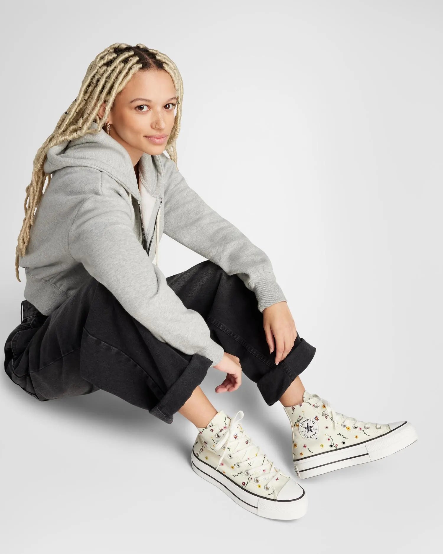 Zapatillas para Mujer CONVERSE CT AS Lift Platform Embroidered Blooms CRE