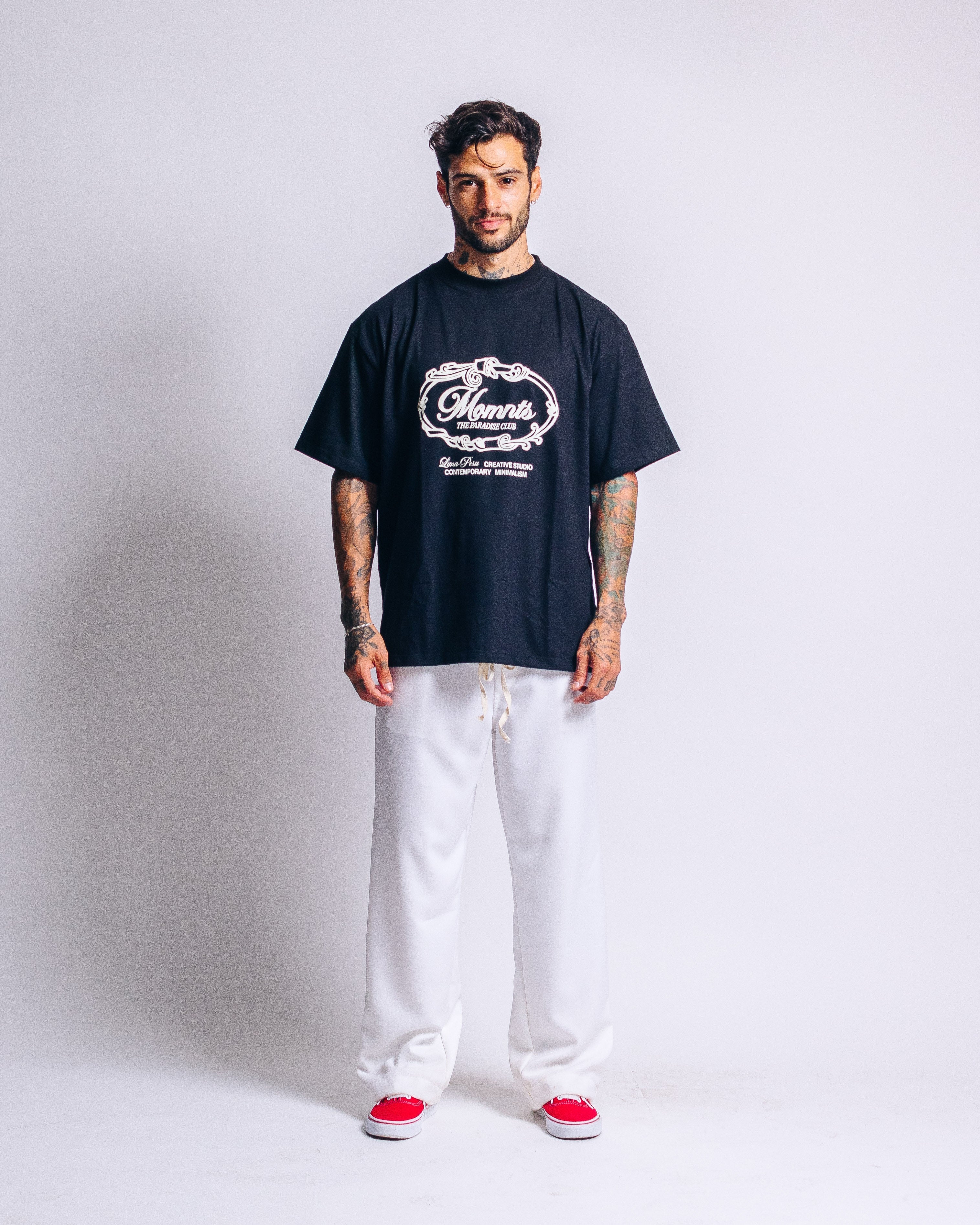 Polo para Hombre MOMNTS Black Pass To Paradise BLK MOMNTS