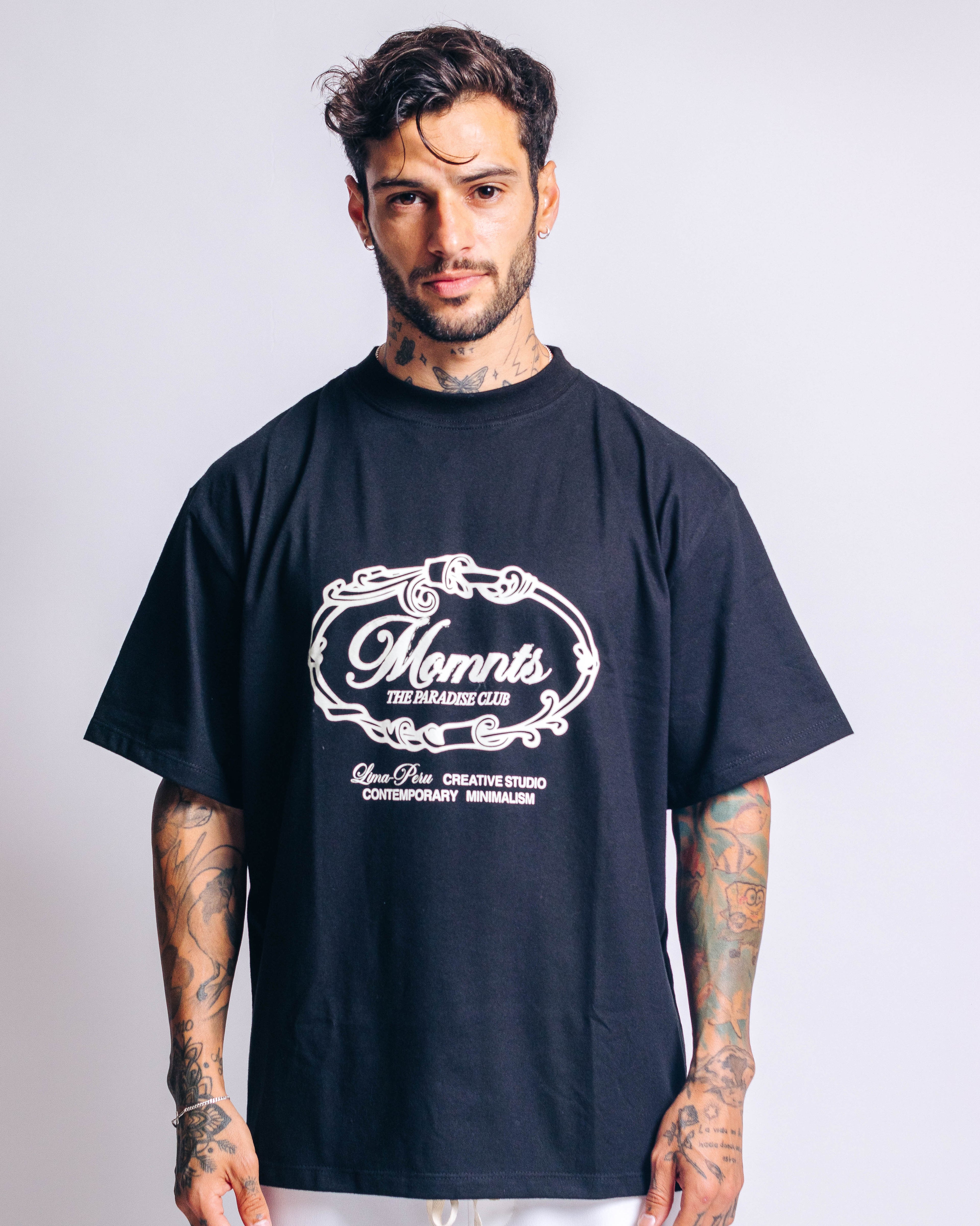 Polo para Hombre MOMNTS Black Pass To Paradise BLK MOMNTS