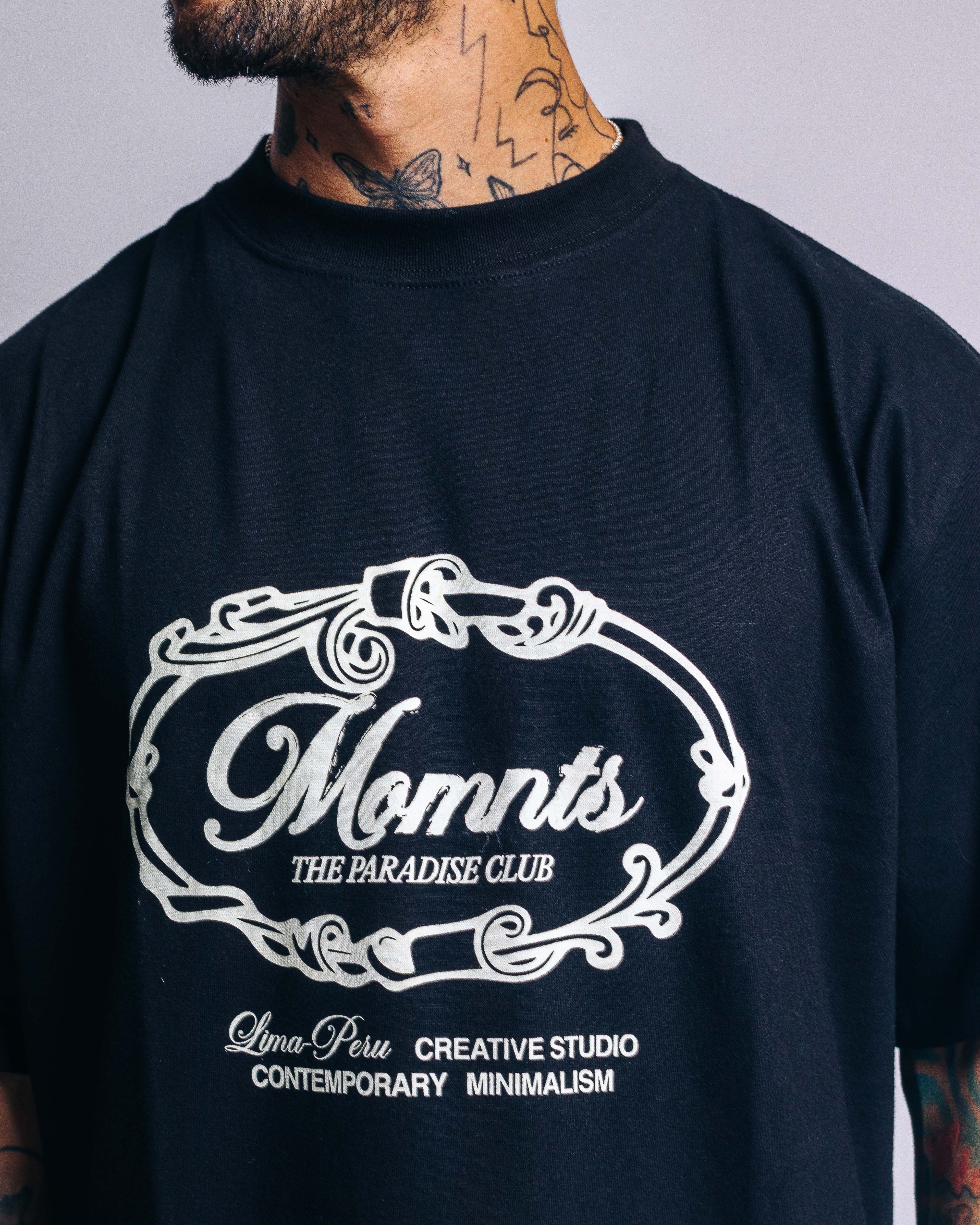 Polo para Hombre MOMNTS Black Pass To Paradise BLK MOMNTS