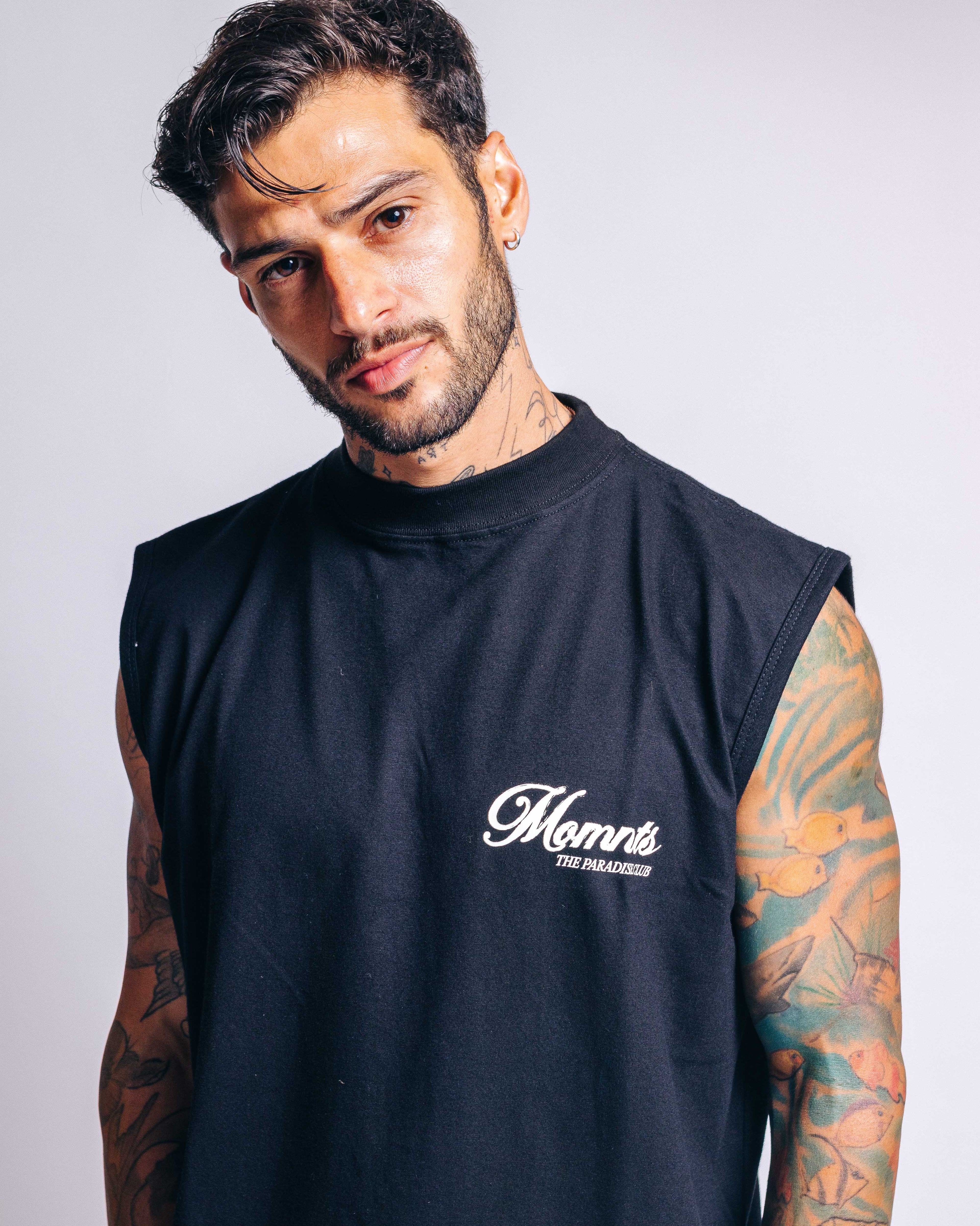 Tank para Hombre MOMNTS White Paradise BLK MOMNTS