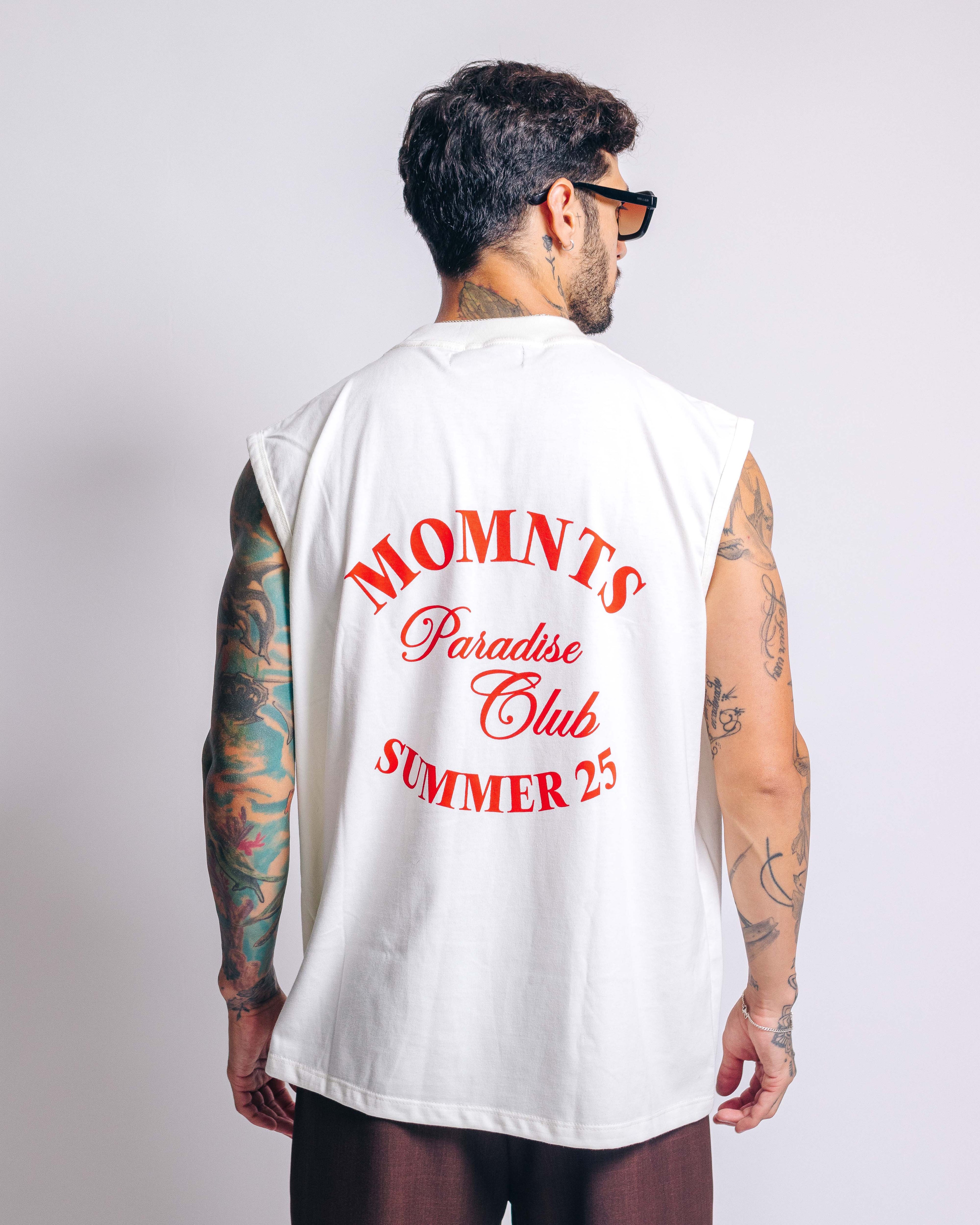 Tank para Hombre MOMNTS White Paradise WHT MOMNTS