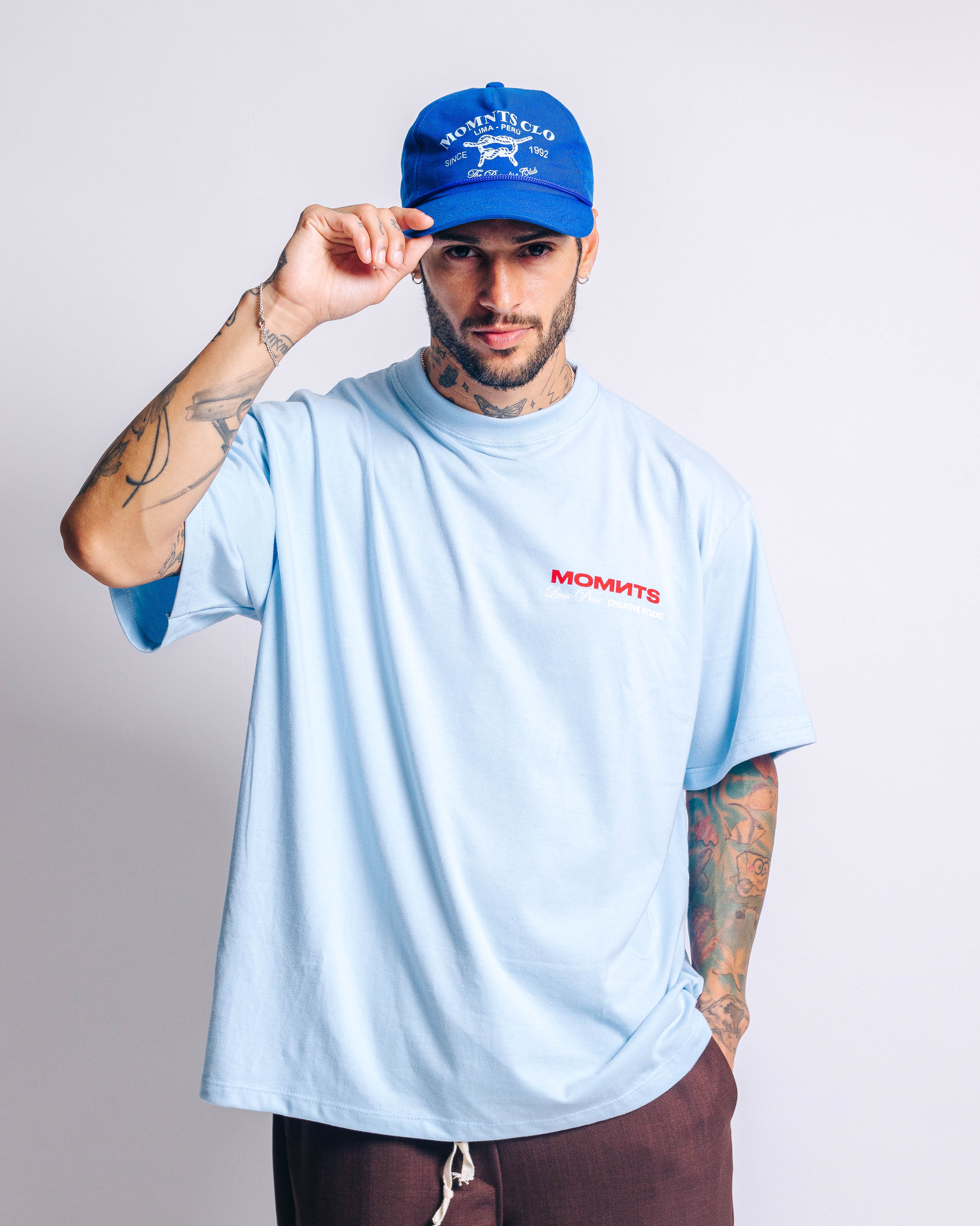 Polo para Hombre MOMNTS Skyblue Oasis CEL MOMNTS