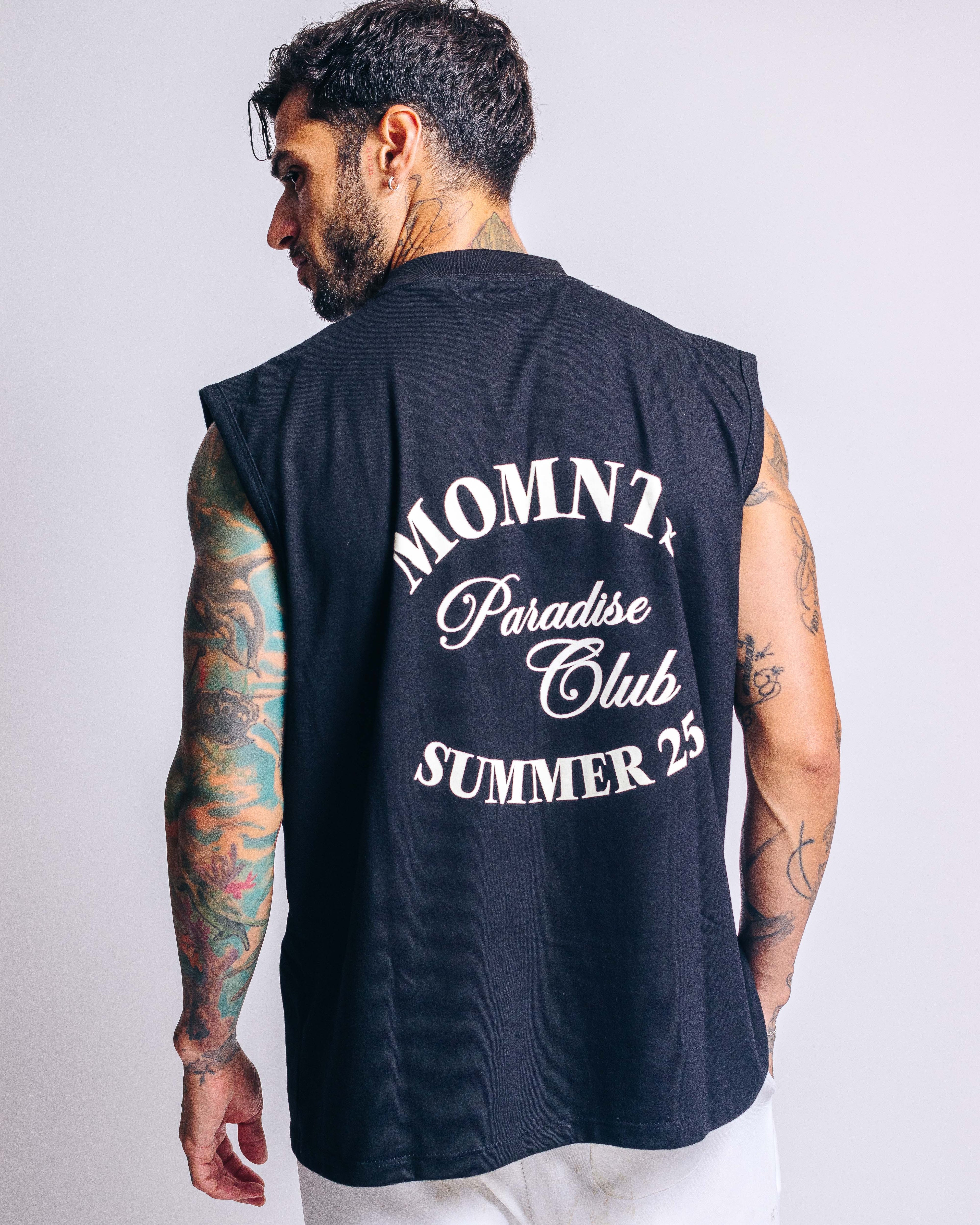 Tank para Hombre MOMNTS White Paradise BLK MOMNTS
