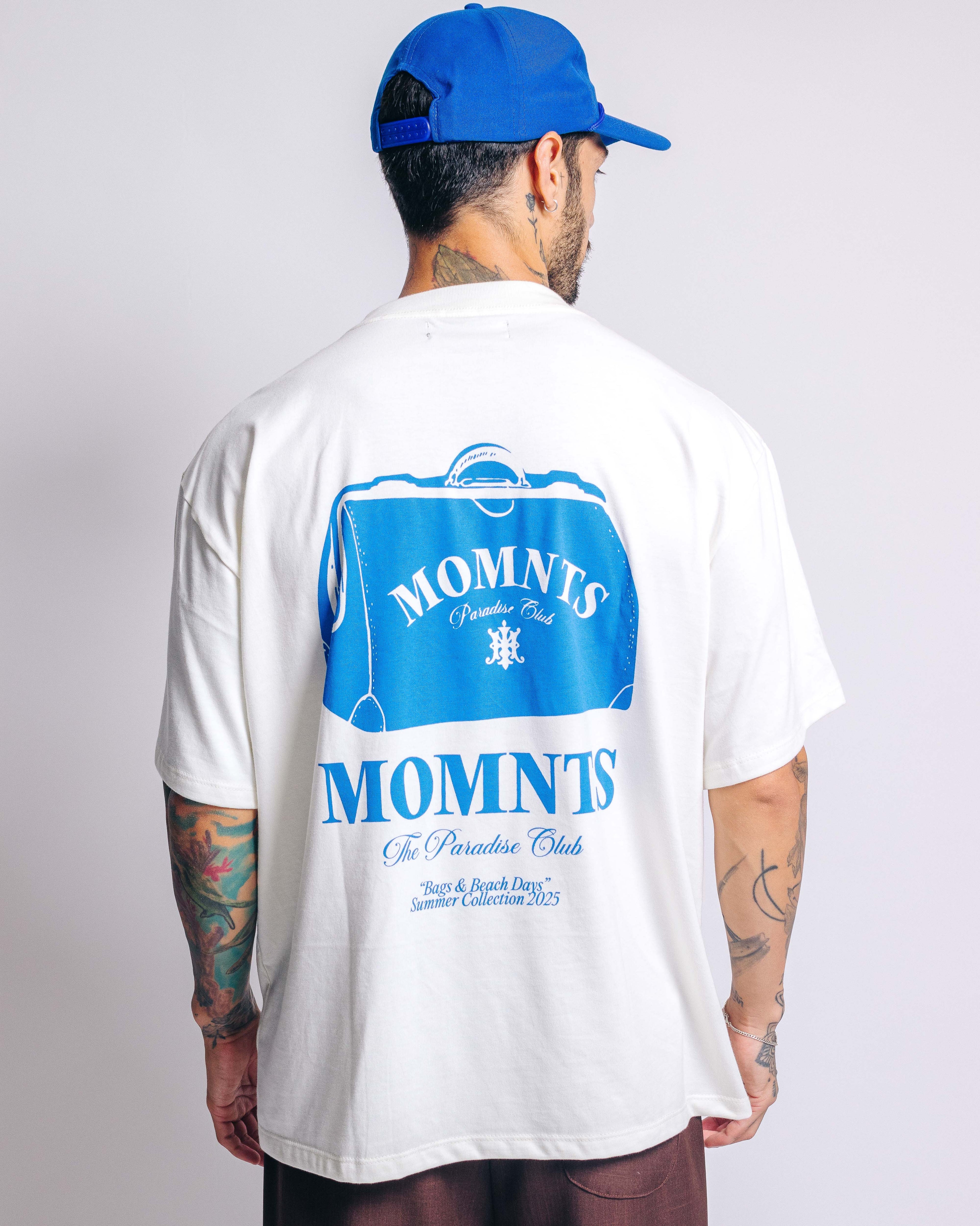 Polo para Hombre MOMNTS Beach Bag T Shirt WHT MOMNTS