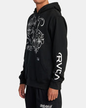 Cargar imagen en el visor de la galería, Polera para Hombre RVCA SIN ZIP MISTER CARTOON CLOWNS HOODIE BLK
