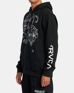 Polera para Hombre RVCA SIN ZIP MISTER CARTOON CLOWNS HOODIE BLK