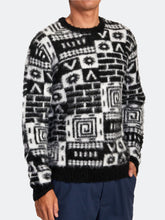 Cargar imagen en el visor de la galería, Polera para Hombre RVCA SIN ZIP CURREN  CHECKS  SWEATER BKW
