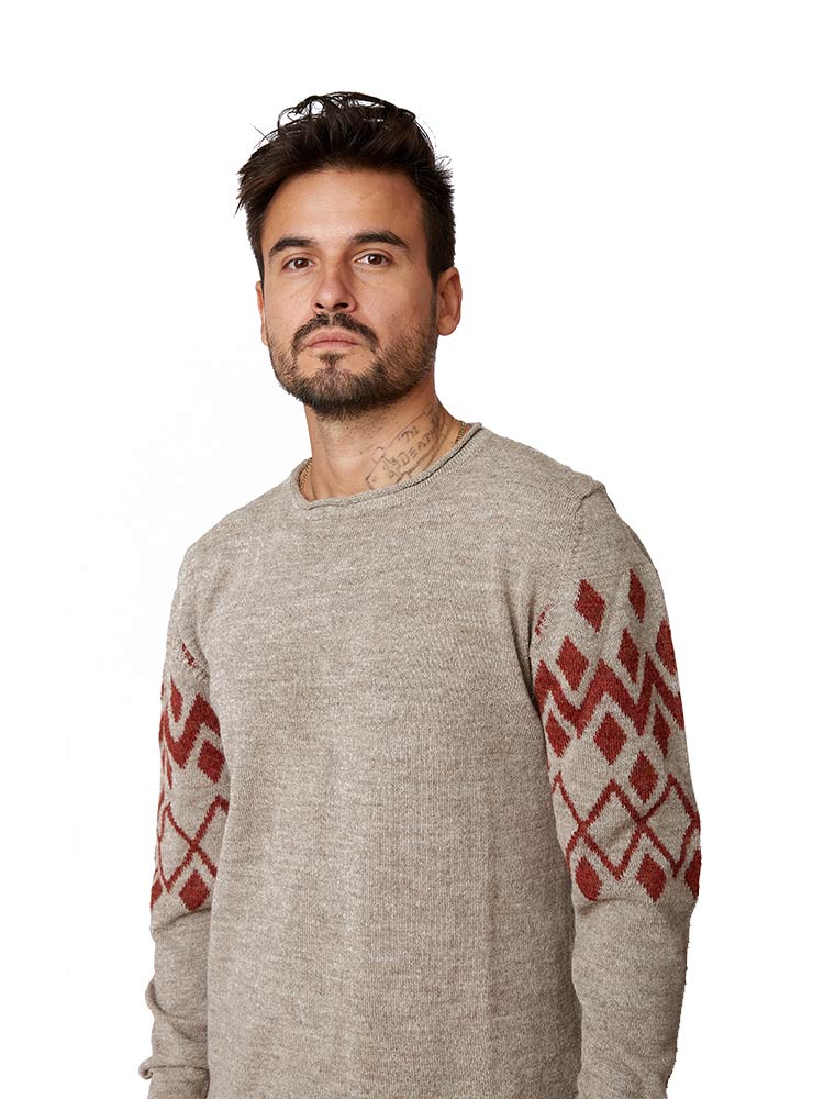 Chompa para Hombre Dunkelvolk CREW NECK PISAC ALPACA BEI DUNKELVOLK