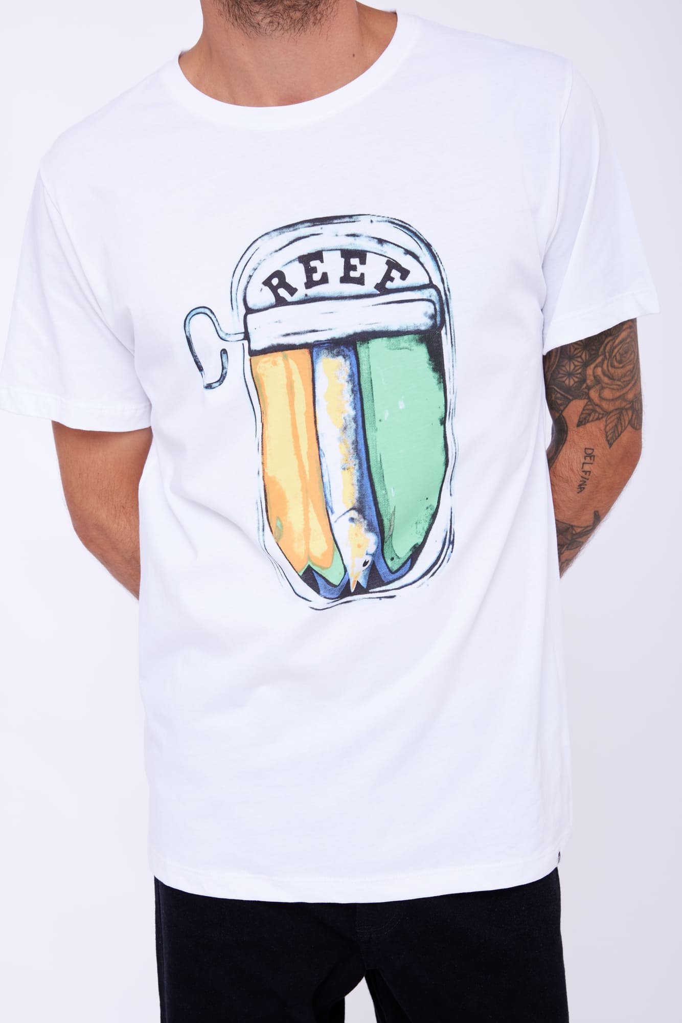 Polo para Hombre REEF CLASSIC REEF LOGO TEE WHI – The Box Peru