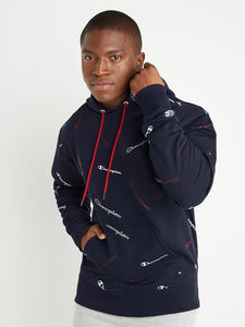 Champion hoodie clearance written all over