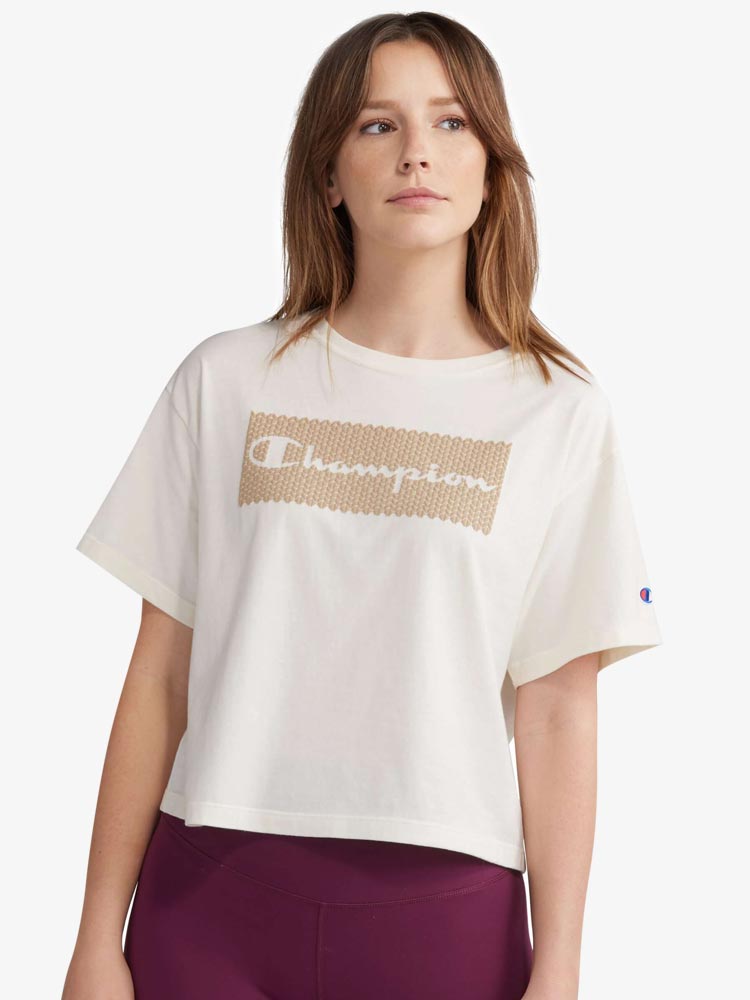 Polo para Mujer CHAMPION W5950G586789 THE CROPPED TEE - GRAPHIC NTC