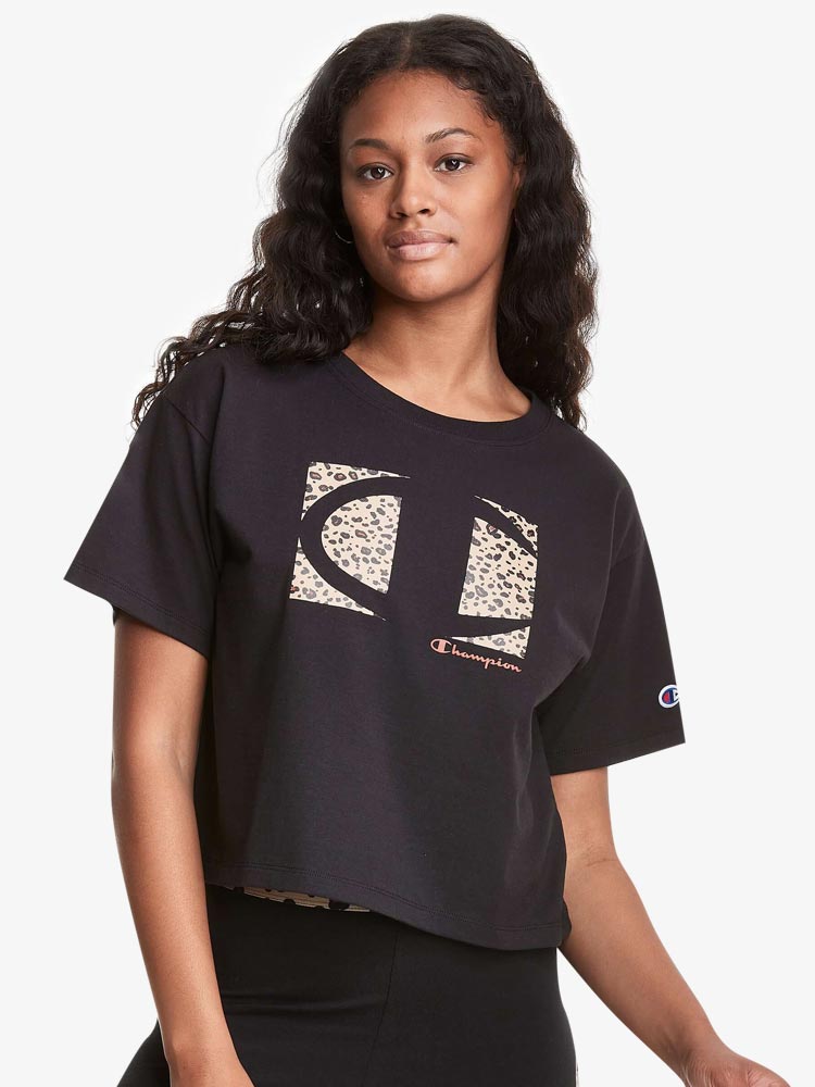 Polo para Mujer CHAMPION W5950G586960 THE CROPPED TEE - GRAPHIC 001